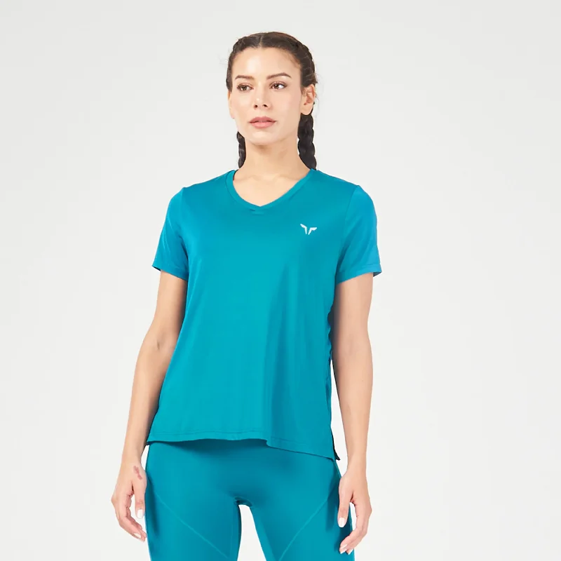 Essential V-Neck Tee - Deep Lagoon