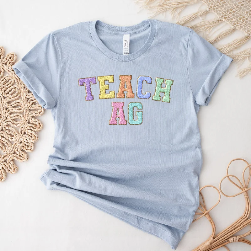 Faux Chenille Teach Ag T-Shirt (XS-4XL) - Multiple Colors!