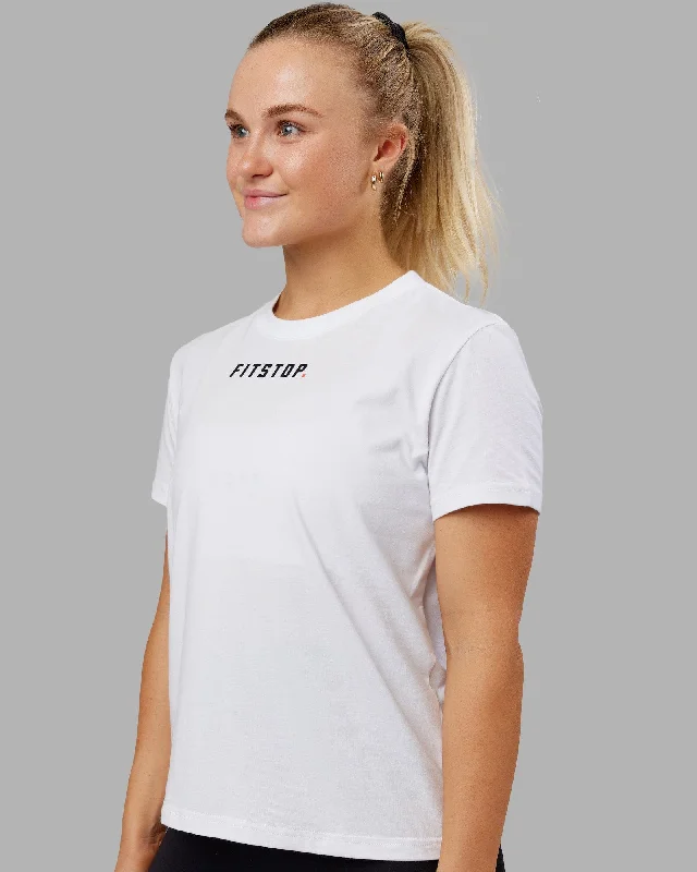 Fitstop Fast FLXCotton Tee - White-Black