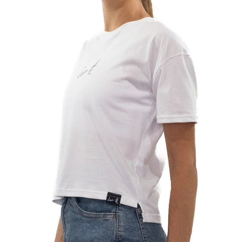 White Boxy Tee