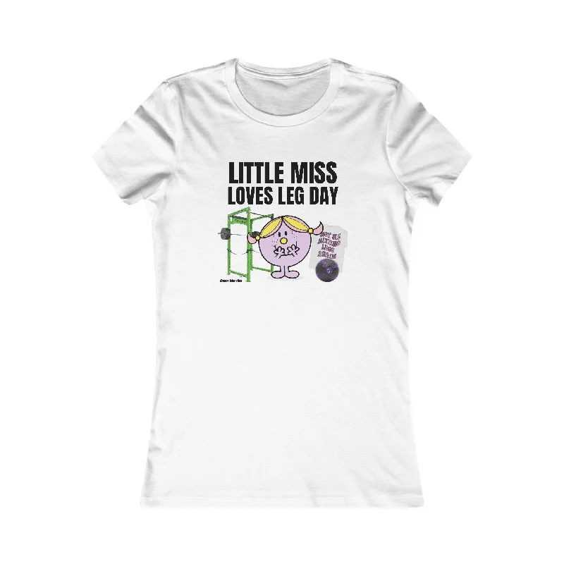 little miss loves leg day- baby tee