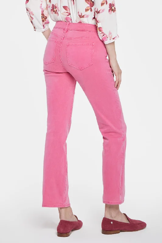 Marilyn Straight Ankle Jeans - Pink Peony