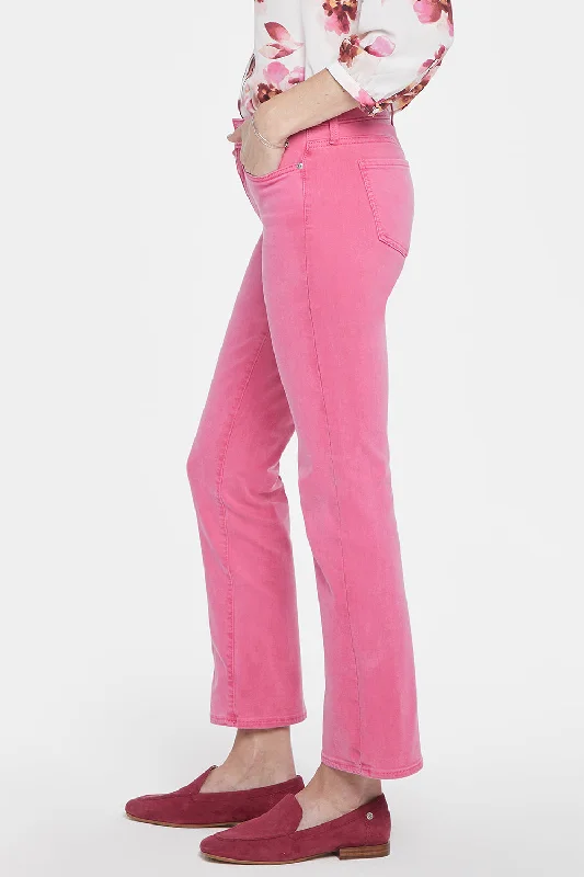 Marilyn Straight Ankle Jeans - Pink Peony