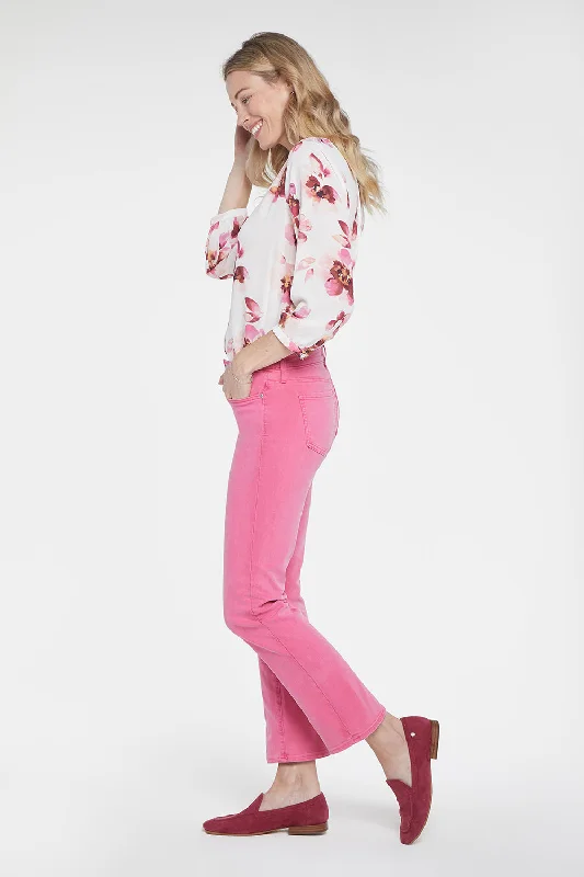 Marilyn Straight Ankle Jeans - Pink Peony