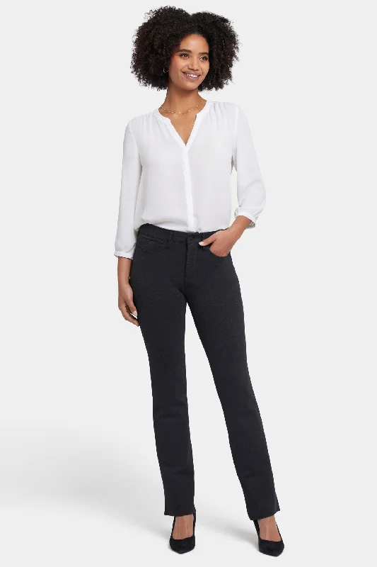 Marilyn Straight Pants - Charcoal Heathered