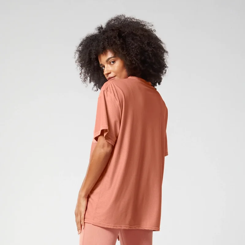 Mesh Reversible Tee - Light Mahogany