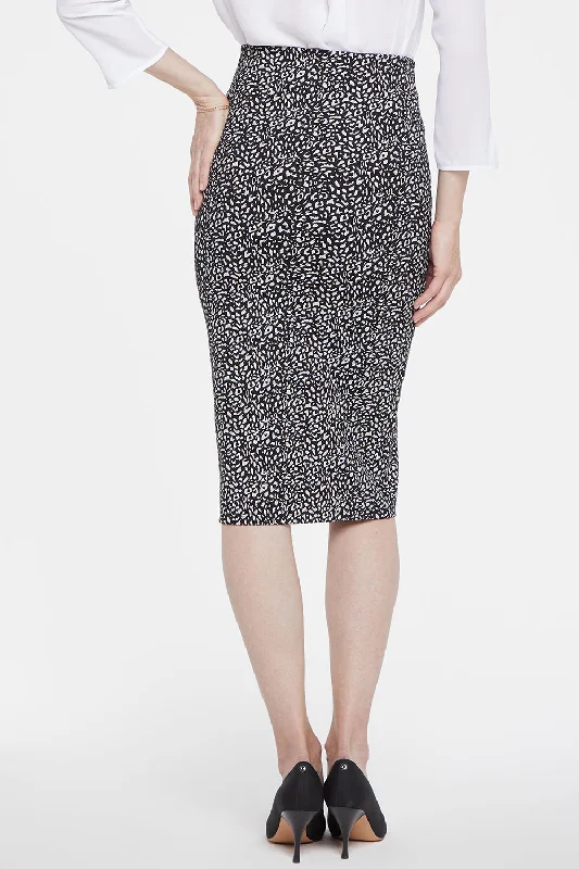 Pull-On Midi Pencil Skirt - Audrey Animal