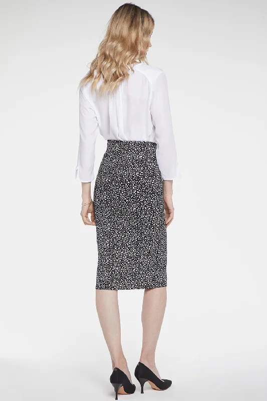 Pull-On Midi Pencil Skirt - Audrey Animal