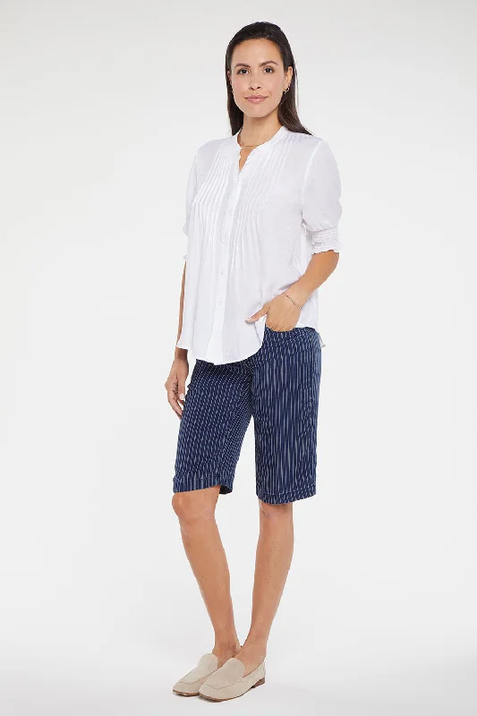 Pleated Short Sleeved Blouse - Optic White