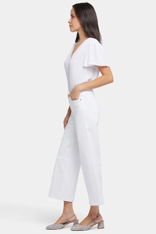 Teresa Wide Leg Ankle Jeans - Optic White