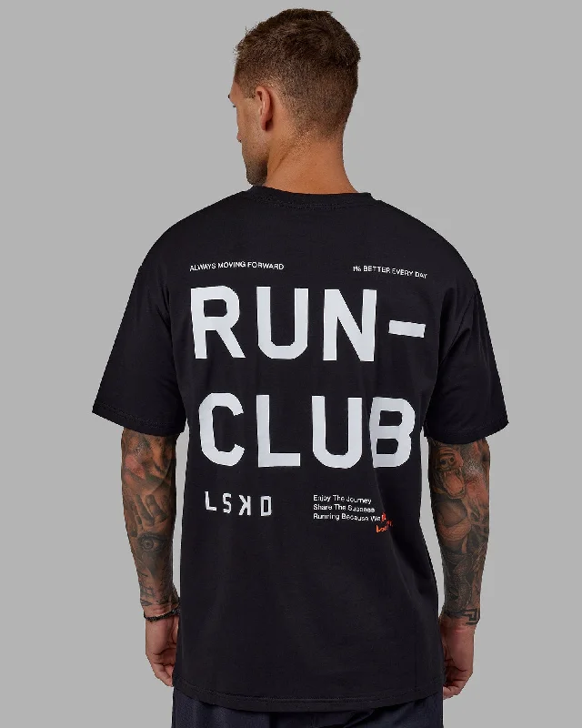 Unisex Love The Run FLXCotton Tee Oversize - Black-White