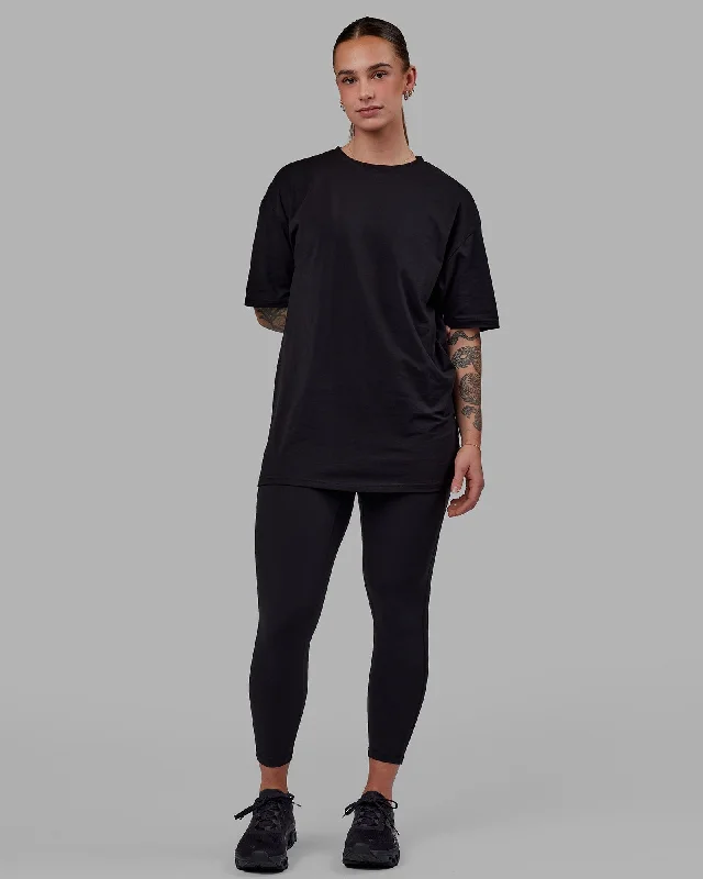 Unisex Love The Run FLXCotton Tee Oversize - Black-White