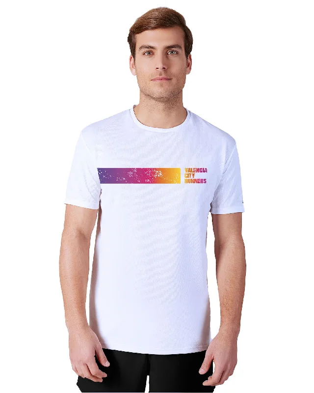 Valencia City Runners Unisex performance Tee - White