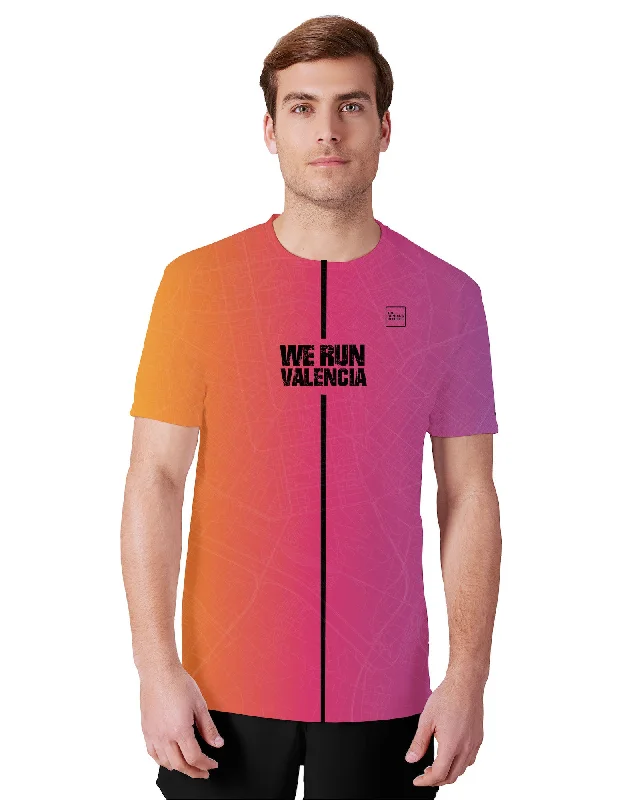 We Run Valencia Unisex performance Tee - Gradient