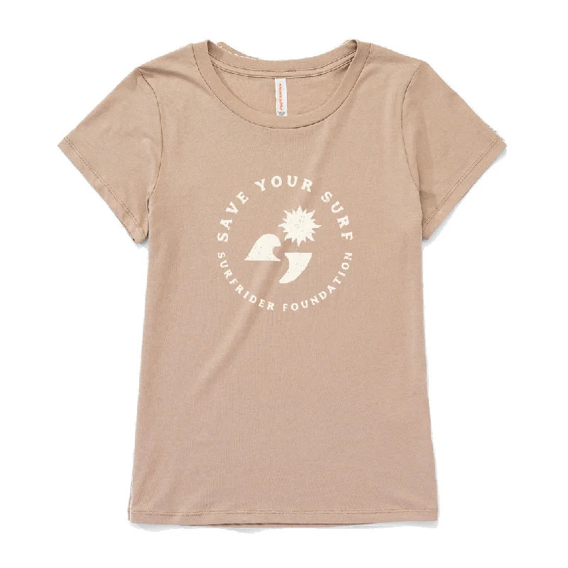 Womens Save Your Surf Tee - Oatmeal