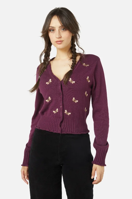 NZ Bee Emb Cardi