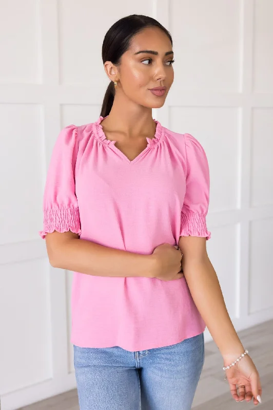 Back In Business Ruffle Blouse