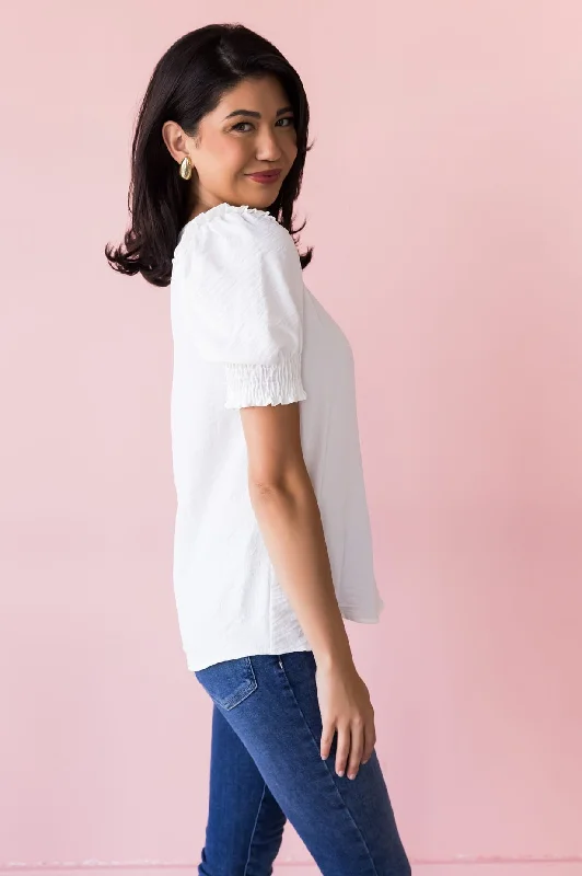 Feeling The Sunshine Puff Sleeve Blouse