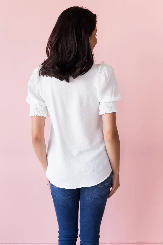 Feeling The Sunshine Puff Sleeve Blouse