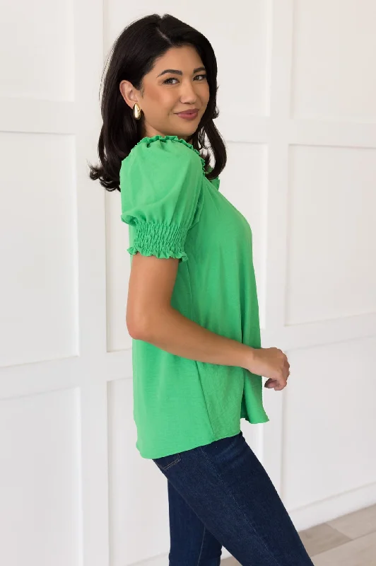 Feeling The Sunshine Puff Sleeve Blouse