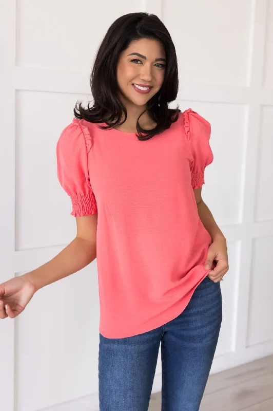 Feeling The Sunshine Puff Sleeve Blouse