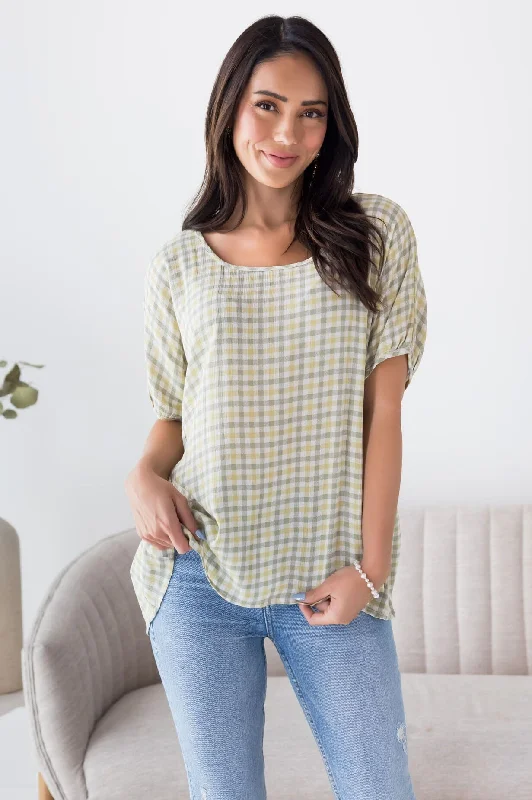 The Moment We Met Gingham Blouse