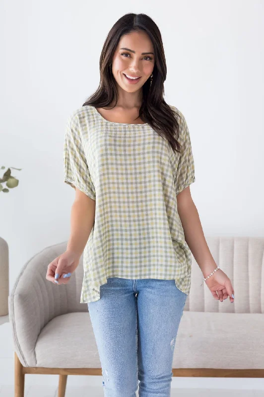 The Moment We Met Gingham Blouse