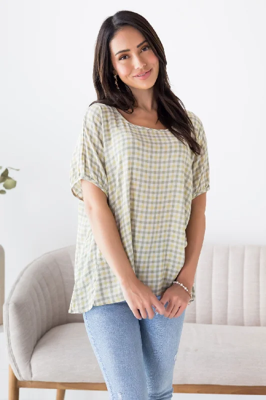 The Moment We Met Gingham Blouse