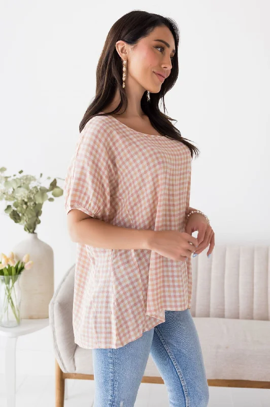 The Moment We Met Gingham Blouse