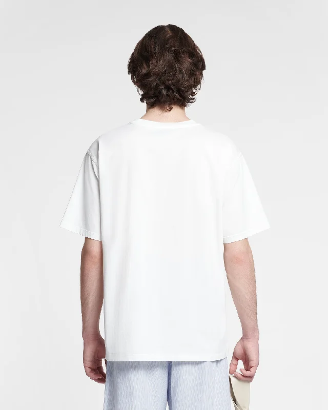 Reece - Embroidered Cotton-Jersey T-Shirt  - Off White