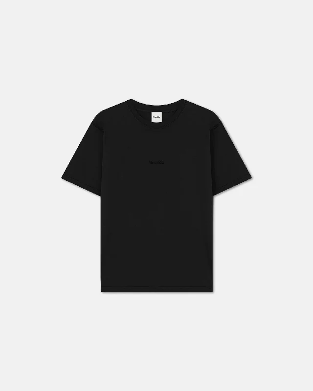 Reece - Embroidered Cotton-Jersey T-Shirt - Black