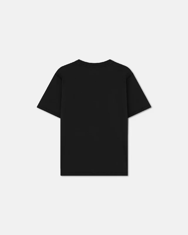 Reece - Embroidered Cotton-Jersey T-Shirt - Black