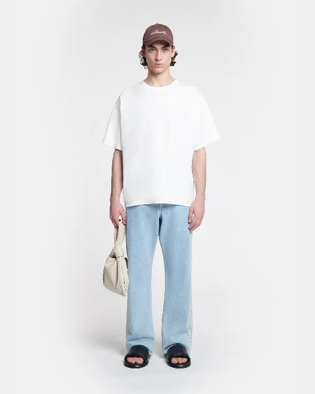 Wren - Embroidered Cotton-Jersey T-Shirt - Off White