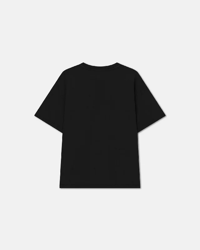 Wren - Embroidered Cotton-Jersey T-Shirt - Black