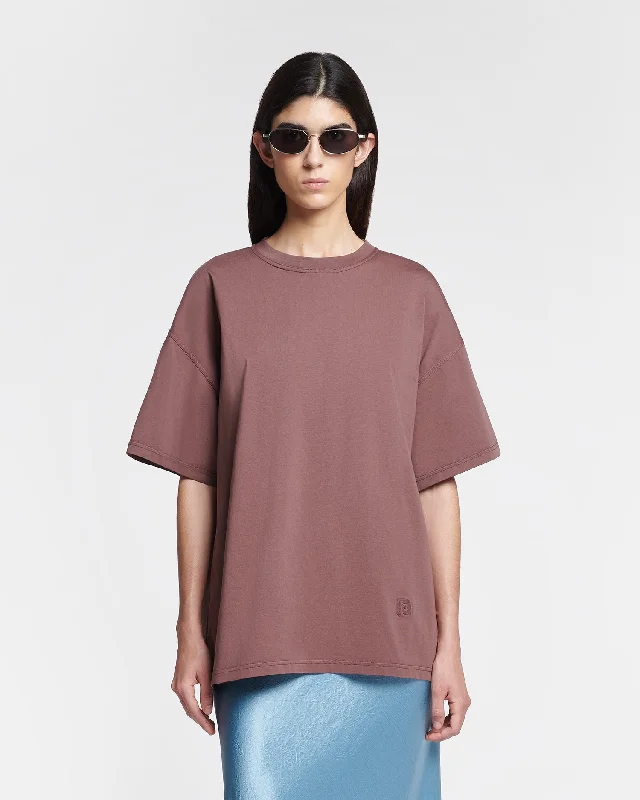 Wren - Embroidered Cotton-Jersey T-Shirt - Nutmeg