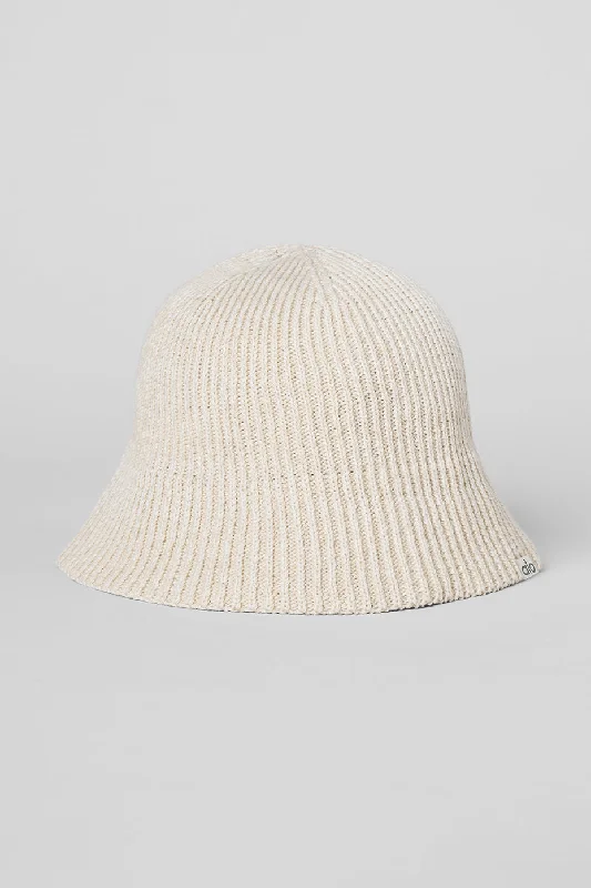 Denim Knit Cloche - Ivory/Oatmilk