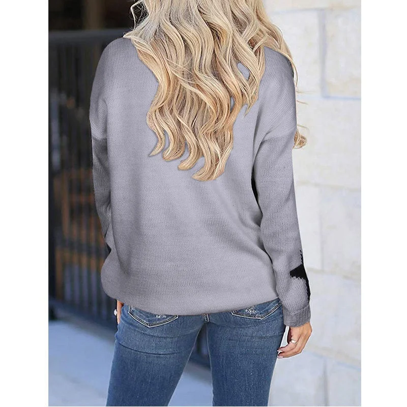 Autumn And Winter New Women's Sweater Loose Idle Pullover Knitting Base Shirt Spot Goods