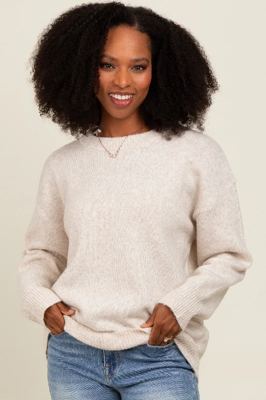 Beige Basic Sweater