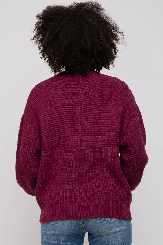 Burgundy Ribbed Sweater