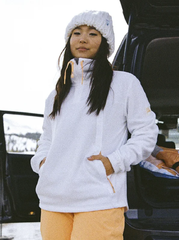 Chloe Kim Technical Half Zip Fleece - Bright White