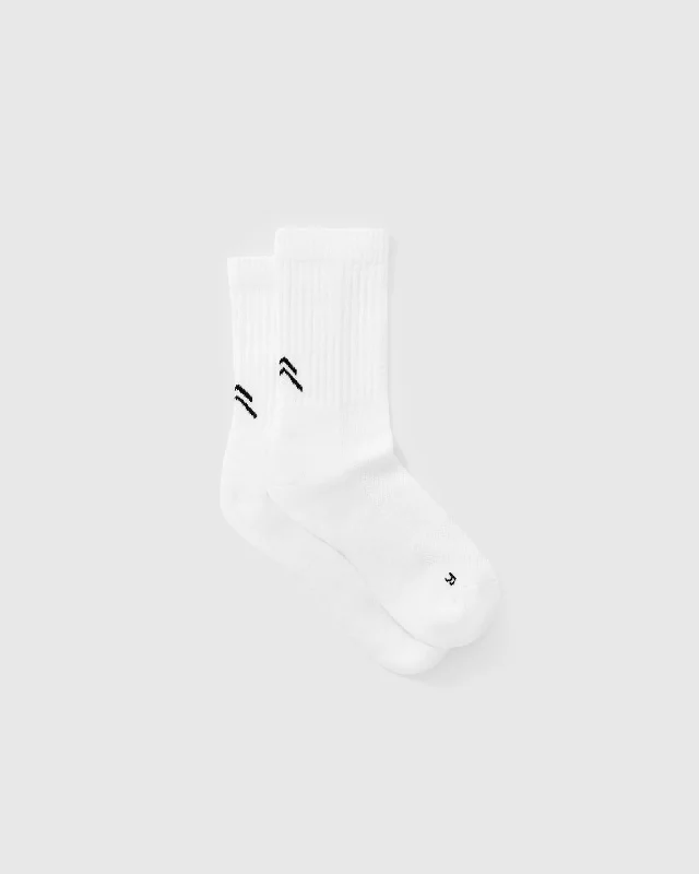 Crew Socks 1 Pack | White/Black