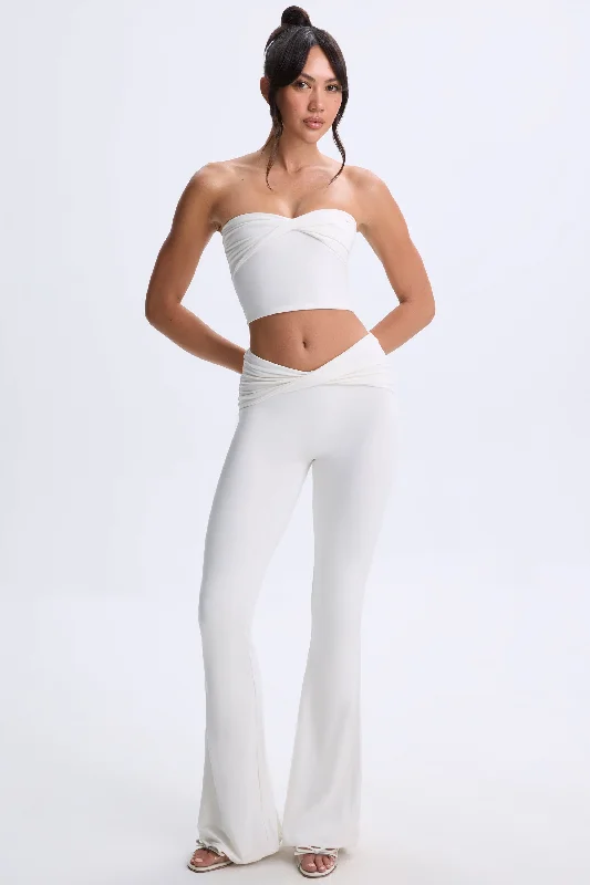 Twist-Front Bandeau Top in White