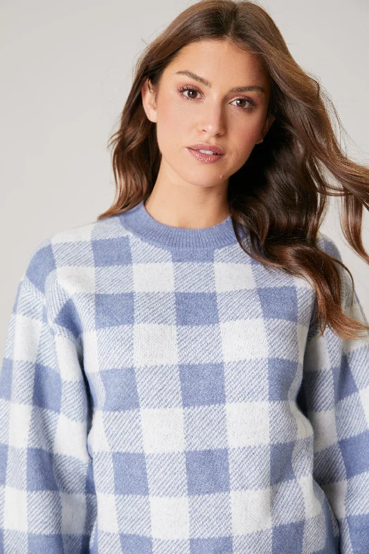 Farewell Gingham Pullover Sweater