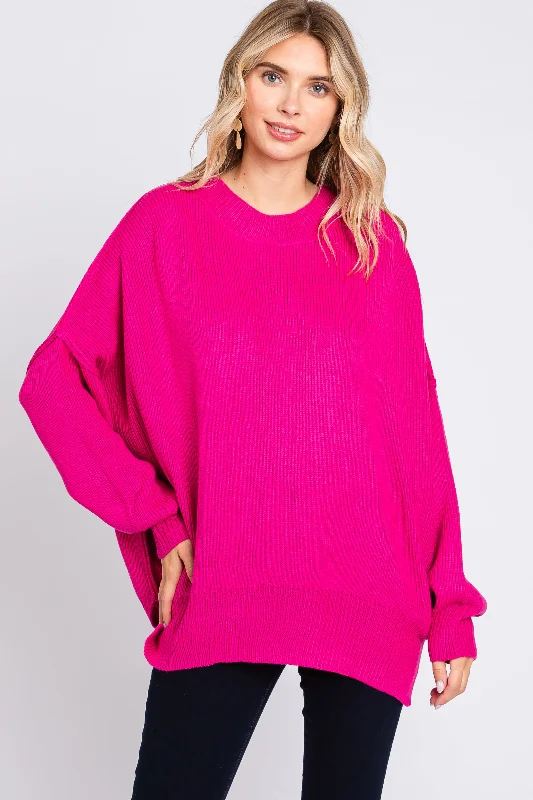 Fuchsia Long Sleeve Sweater