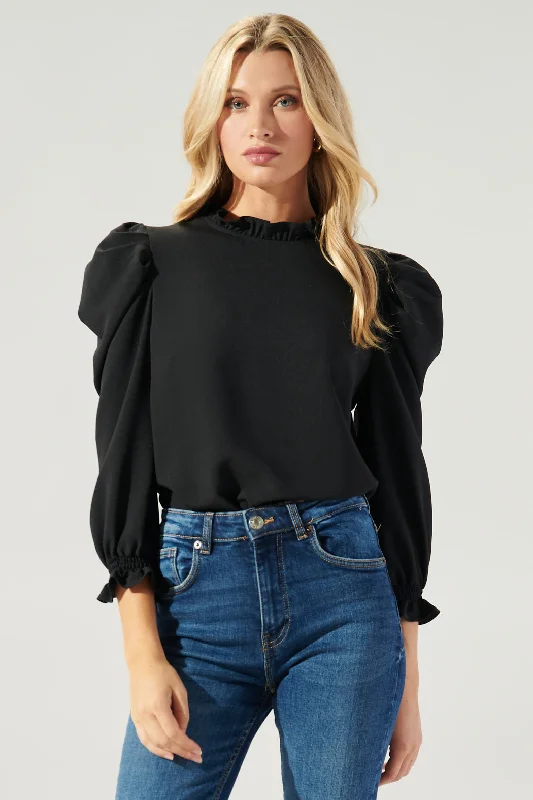 Go Getter Marla Ruffle Puff Sleeve Top