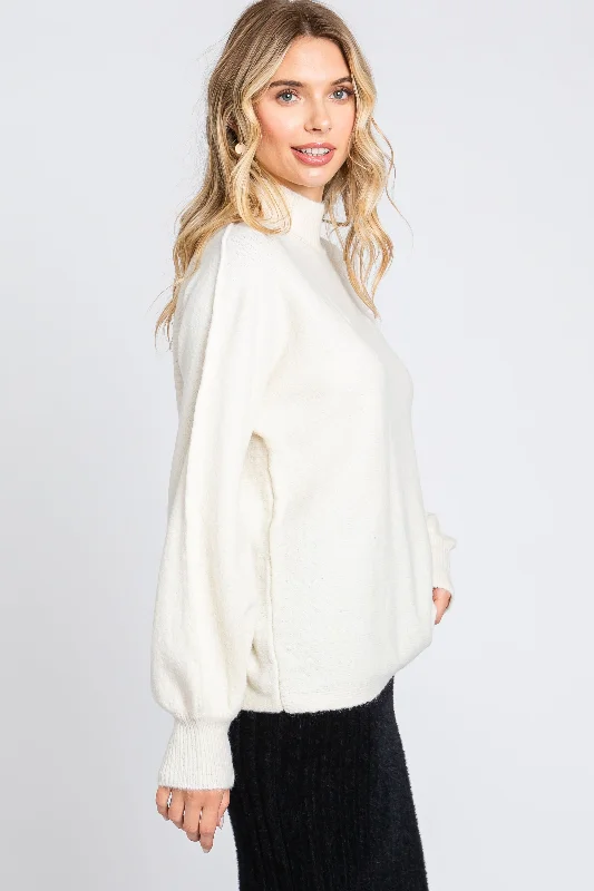 Ivory Mock Neck Sweater