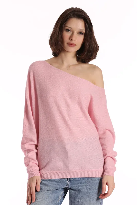 Minnie Rose Cotton CASHMERE OFF THE SHOULDER TOP