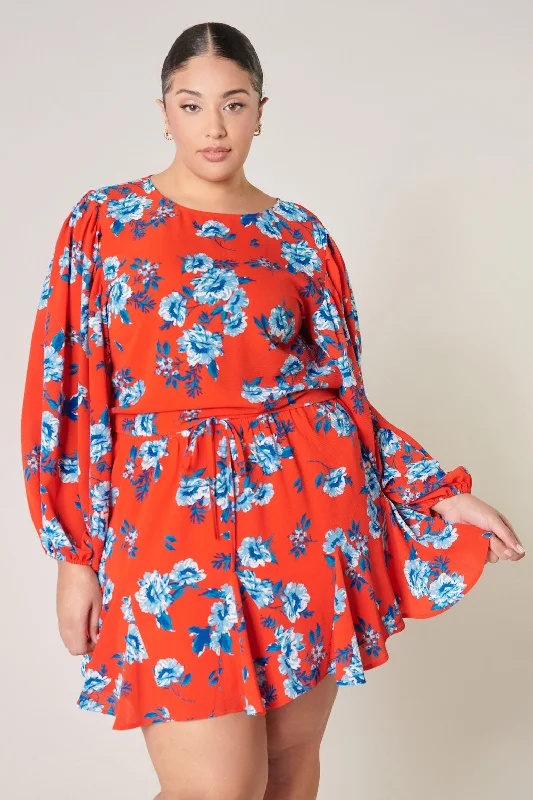 Rosario Floral Paradise Valley Long Sleeve Top Curve