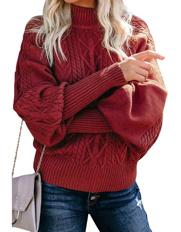 Sweater Long Sleeve Autumn Winter New Twist Knit Pullover Temperament Commute Round Neck Solid Color