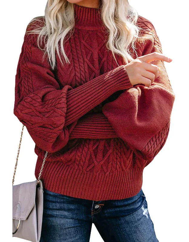 Sweater Long Sleeve Autumn Winter New Twist Knit Pullover Temperament Commute Round Neck Solid Color